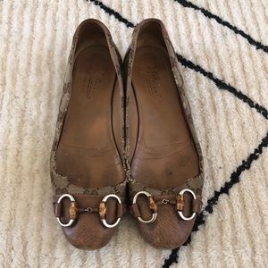 Gucci Monogram GG Horsebit Flats